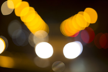 Image showing Colorful bokeh on black background