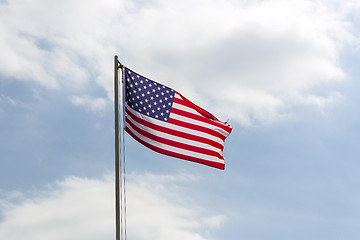 Image showing Flag of United States on a flagpole