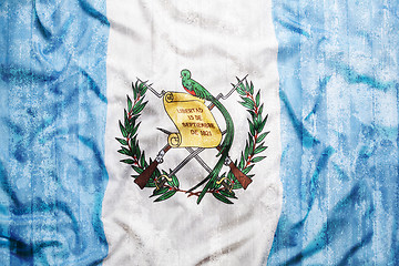 Image showing Grunge style of Guatemala flag on brick wall