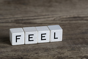 Image showing Feel, written in cubes