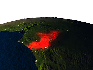 Image showing Congo from space at night