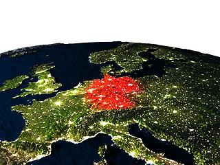 Image showing Germany from space at night