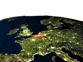 Image showing Belgium from space at night