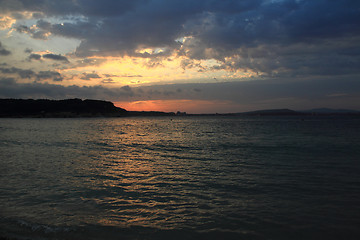 Image showing bulgarian sea sunset