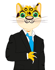 Image showing Leopard in suit