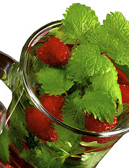 Image showing Raspberry and Lemon-Balm Beverage