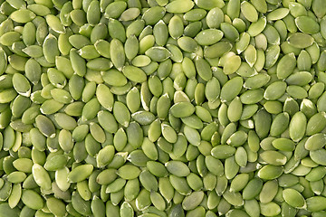 Image showing Background made of pumpkin seeds