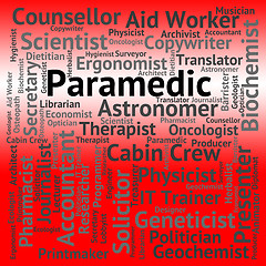 Image showing Paramedic Job Shows Emergency Medical Technician And Career