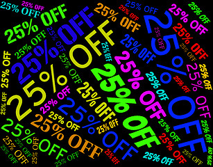 Image showing Twenty Five Percent Shows Retail Offers And Words