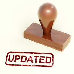 Image showing Updated Stamp Shows Improvement Upgrading Or Updating 