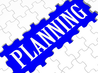 Image showing Planning Puzzle Showing Intention And Goals