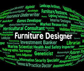 Image showing Furniture Designer Indicates Designers Furnitures And Employment