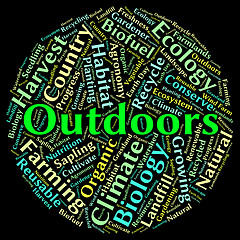 Image showing Outdoors Word Indicates Text Natural And Scene