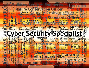 Image showing Cyber Security Specialist Shows World Wide Web And Employment