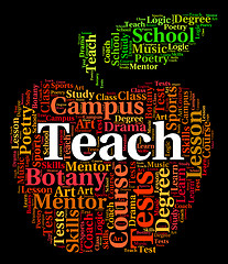 Image showing Teach Word Indicates Give Lessons And Coach