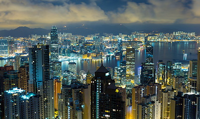 Image showing Hong Kong skyline night