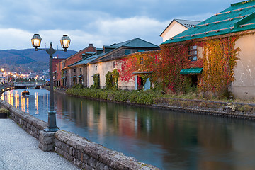 Image showing Otaru canal in Hokkaido