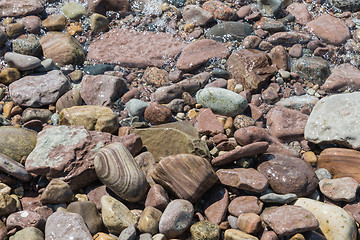 Image showing Colorful wet stones