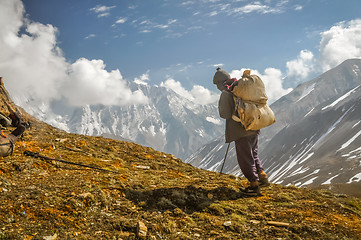 Image showing Man in hills in Nepal