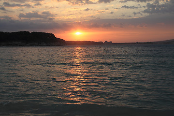 Image showing bulgarian sea sunset