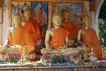 Image showing Golden Buddhas