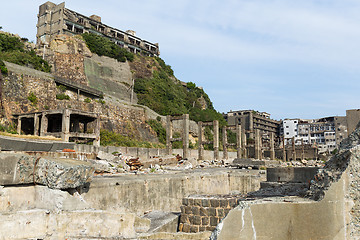 Image showing Abandoned Battleship Island in japan