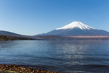 Image showing Lake Yamanashi and Mount Fuji in Japan