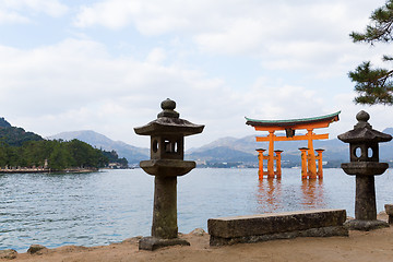 Image showing Torii of Itsukushima Shrine 