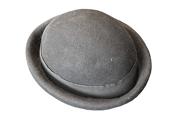 Image showing black fedora hat over white background