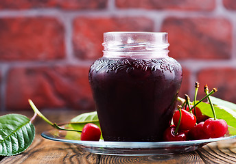 Image showing cherry jam