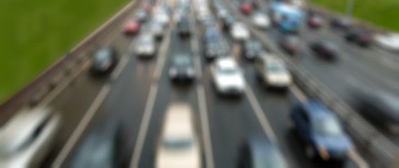 Image showing Blurred photo of traffic jams