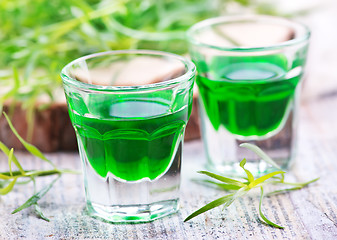 Image showing estragon drink shot 