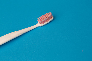 Image showing Image of one pink toothbrush