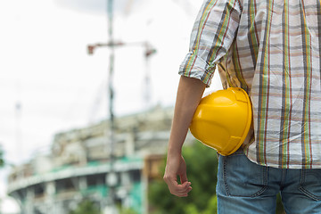 Image showing Photo of man with helmet