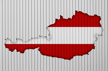 Image showing Textured map of Austria in nice colors