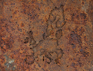 Image showing Map of the EU on rusty metal