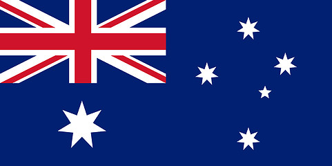 Image showing Colored flag of Australia