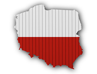 Image showing Textured map of Poland in nice colors