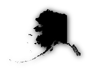 Image showing Map of Alaska with shadow