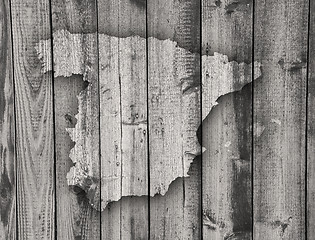 Image showing Map of Spain on weathered wood