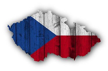 Image showing Textured map of Czech Republic in nice colors