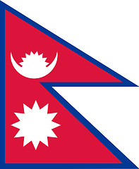 Image showing Colored flag of Nepal