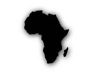 Image showing Map of Africa with shadow