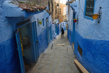 Image showing Chefchaouen, the blue city in the Morocco.