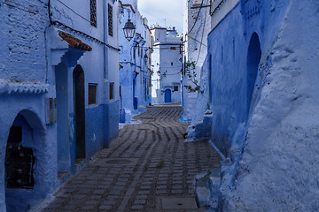 Image showing Chefchaouen, the blue city in the Morocco.