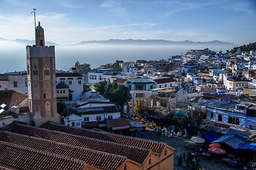 Image showing Chefchaouen, the blue city in the Morocco.