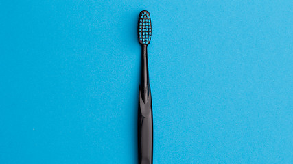 Image showing Photo of one black toothbrush