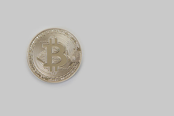 Image showing Bitcoin coin with dollars