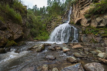 Image showing Kamishlinsky waterfall in Altai