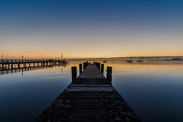 Image showing Lake Ammer at Morning Time, Bavaria, Germany